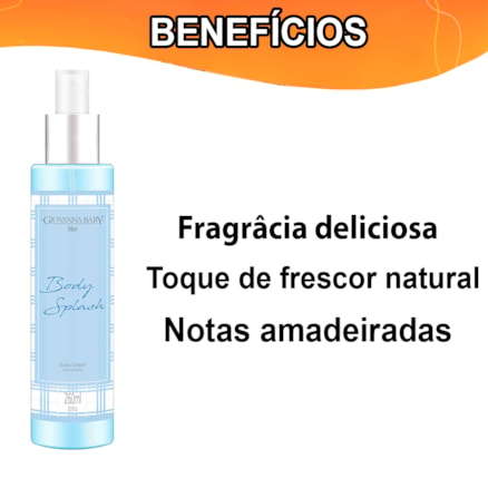 Colônia Giovanna Baby Body Splash Blue Refrescante 260ml