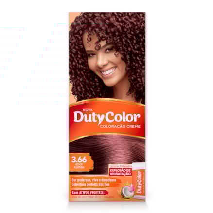 Coloração Creme Dutycolor 3.66 Acajú Púrpura 50g
