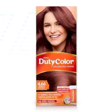 Coloração Creme Dutycolor 4.66 Vermelho Profundo 50g