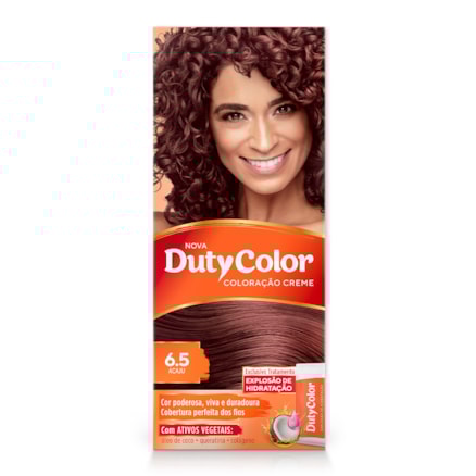 Coloração Creme Dutycolor Ativos Vegetais 6.5 Acaju 50g
