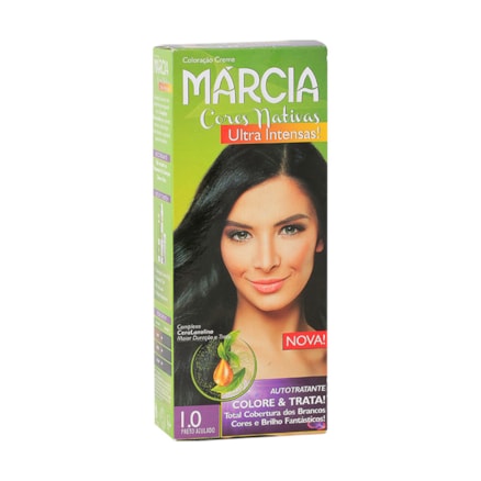 Coloração Márcia Ultra Creme 1.0 Preto Azulado 50g