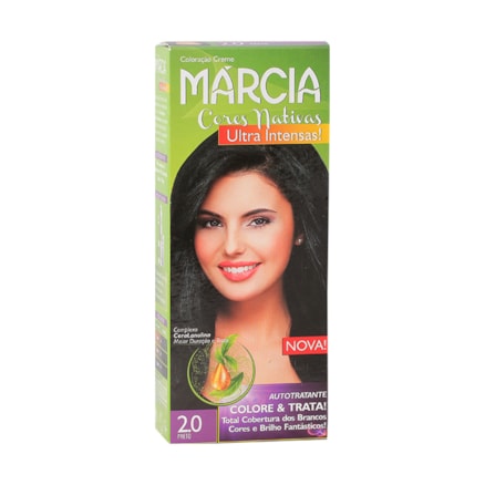 Coloração Márcia Ultra Creme 2.0 Preto Cor Intensa 50g