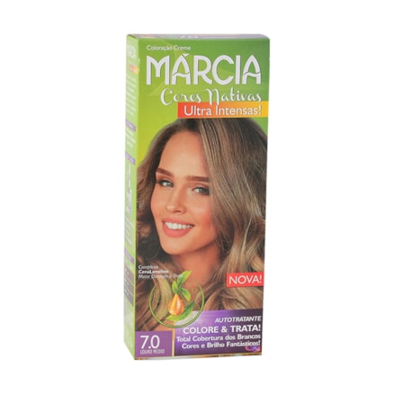 Coloração Márcia Ultra Creme 7.0 Louro Médio Cor Intensa 50g