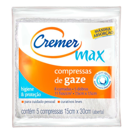 Compressa Gaze Cremer Max 7,5x7,5cm Com 40 Und