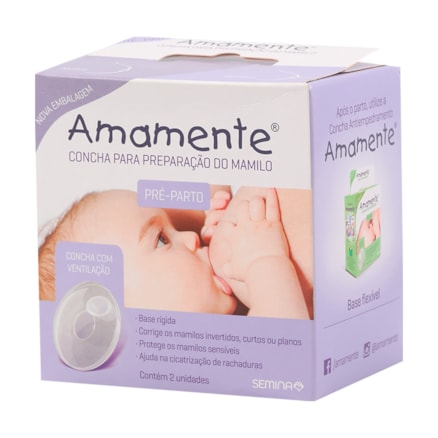 Concha Antiempedramento Amamente Pré-parto Base Silicone