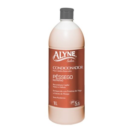 Condicionador Alyne Profissional Pêssego Suaviza Brilho 1l