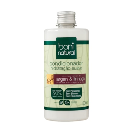 Condicionador Boni Natural Óleos Argan Linhaça 500ml