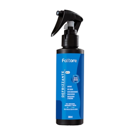 Condicionador Defrizante Spray Termoativo Fattore Pré-escova Brilho Intenso Fios Hidratados 300ml