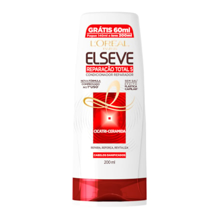 Condicionador Elseve Reparação Total Leve 200ml Pague140ml