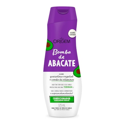 Condicionador Origem Bomba Abacate Queratina Vegetal 325ml