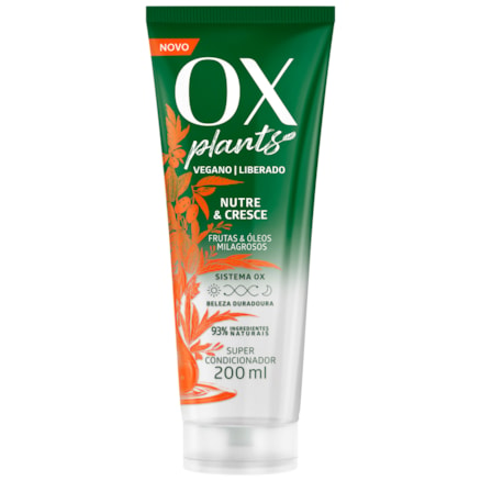 Condicionador Ox Plants Nutre E Cresce Vegano 200ml