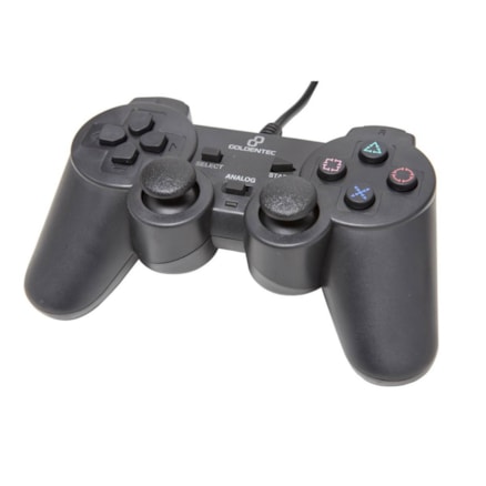 Controle Dual Shock Goldentec V2 Para Pc, Ps2 E Ps3