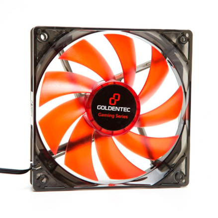 Cooler Fan Gamer 12cm Goldentec Gt Flow 1200rpm Led Vermelho