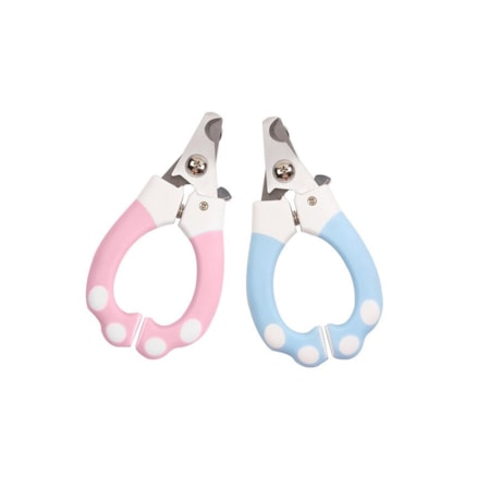 Cortador Alicate De Unha Gatos Cachorros Cães Médio e Grande Porte Prático c/ Trava Segurança 15cm Azul