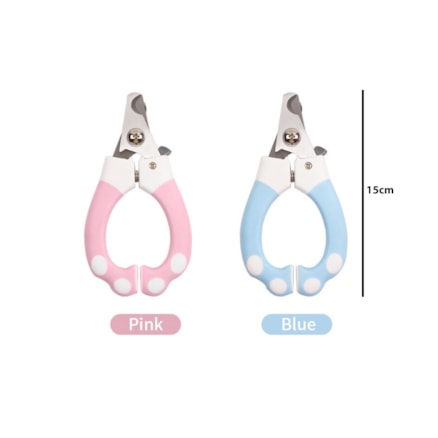 Cortador Alicate De Unha Gatos Cachorros Cães Médio e Grande Porte Prático c/ Trava Segurança 15cm Azul