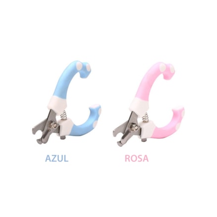 Cortador Alicate De Unha Gatos Cachorros Cães Médio e Grande Porte Prático c/ Trava Segurança 15cm Azul