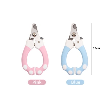 Cortador Alicate De Unha Gatos Cachorros Cães Pequeno e Médio Porte Prático c/ Trava Segurança 12cm Azul