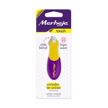 Cortador De Unha Merheje Touch Corte Lateral Amarelo