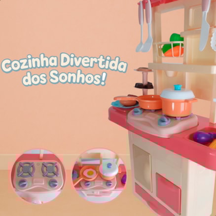 Cozinha Infantil com Som e Luz PetiPetá Azul