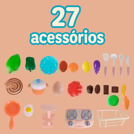Cozinha Infantil com Som e Luz PetiPetá Azul