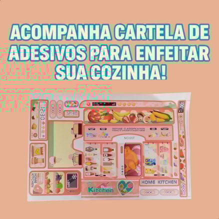 Cozinha Infantil com Som e Luz PetiPetá Azul