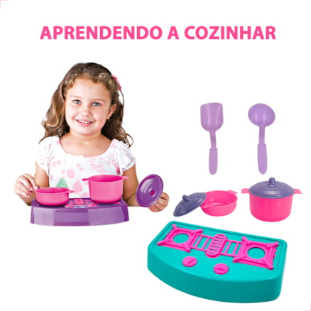 Cozinha Infantil Menina, Brinquedo Fogão de Criança, Panelinhas, Acessórios