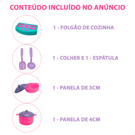 Cozinha Infantil Menina, Brinquedo Fogão de Criança, Panelinhas, Acessórios