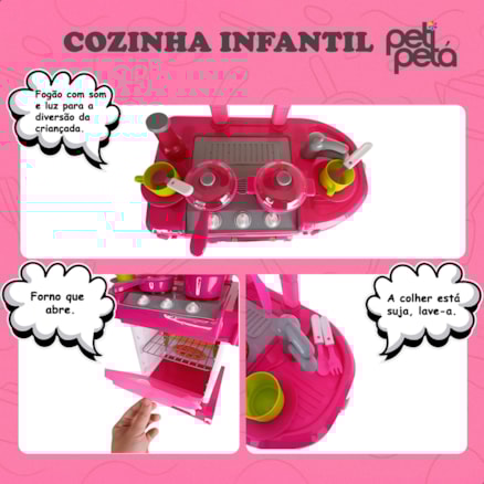 Cozinha Infantil Princesa PetiPetá Rosa
