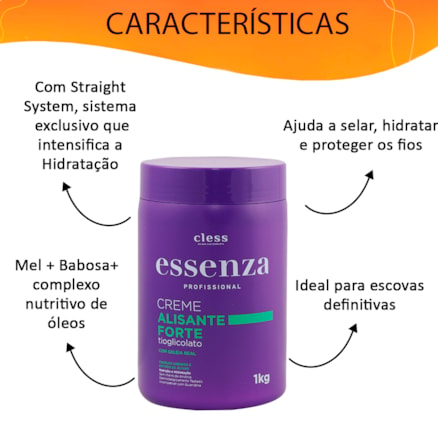 Creme Alisante Essenza Profissional Forte 1kg