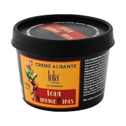 Creme Alisante Lola Vintage Girls Reduz Volume Cabelo 100g
