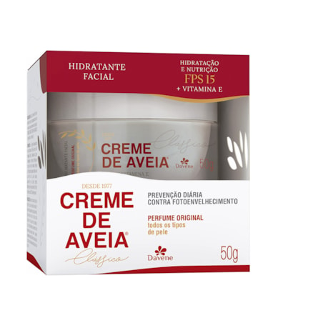 Creme Aveia Davene Clássico Hidratante Facial Fps15 50g