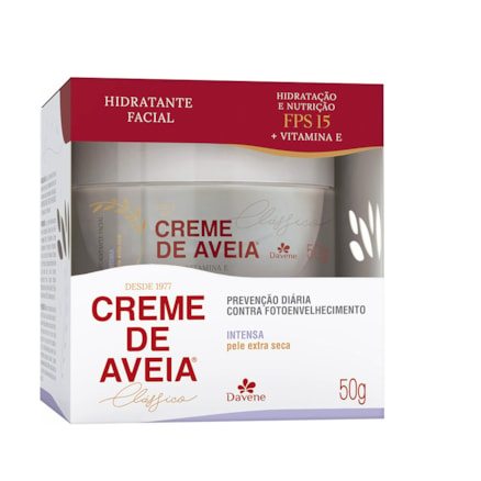 Creme Aveia Davene Intensa Hidratante Facial Fps15 50g