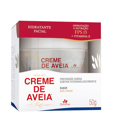 Creme Aveia Davene Suave Hidratante Facial Fps15 50g