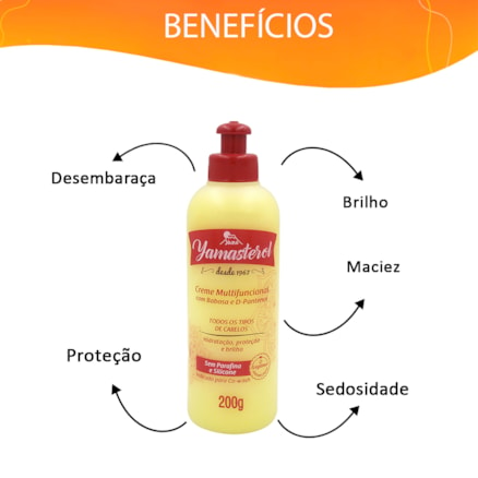 Creme Capilar Multifuncional Yamasterol Babosa 200g