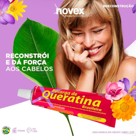 Creme Capilar Novex Nutrire Profissional Recarga De Queratina Concentrada 80g