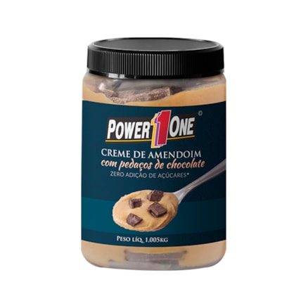 Creme De Amendoim Power 1 One Pedaços De Chocolate 1,05kg