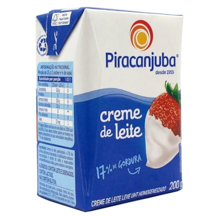 Creme De Leite Piracanjuba 17% De Gordura 200g