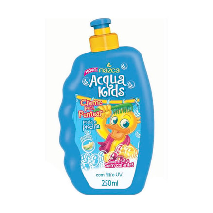 Creme De Pentear Acqua Kids Praia Piscina Cabelo Macio 250ml