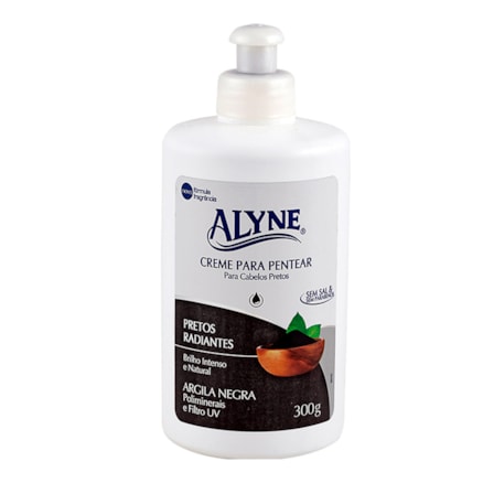 Creme De Pentear Alyne Pretos Radiantes 300g