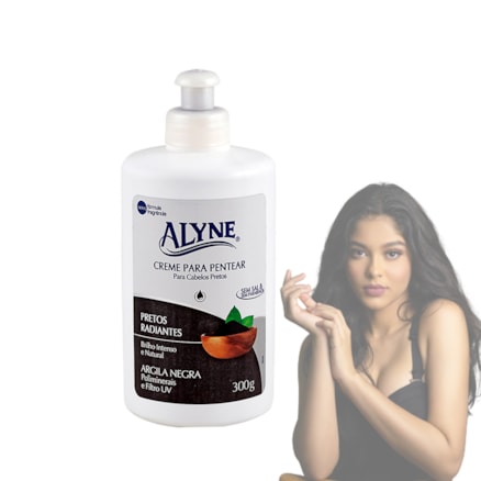 Creme De Pentear Alyne Pretos Radiantes 300g