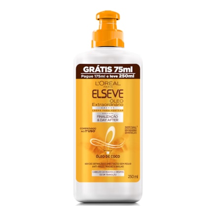 Creme De Pentear Elseve Óleo Extraordinário Leve 250ml Pague 175ml