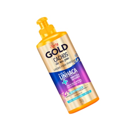 Creme De Pentear Gold Cachos Linhaça 250g