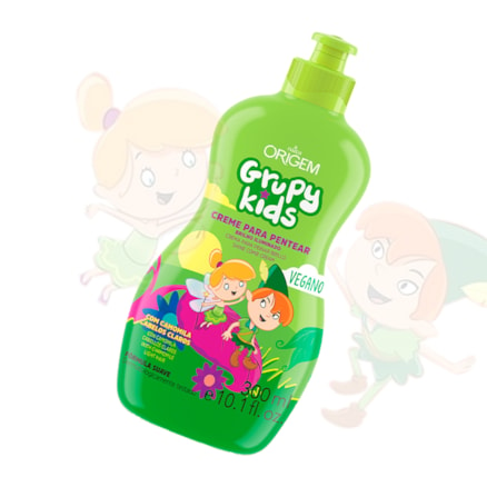 Creme De Pentear Grupy Kids Brilho Iluminado Vegano 300ml