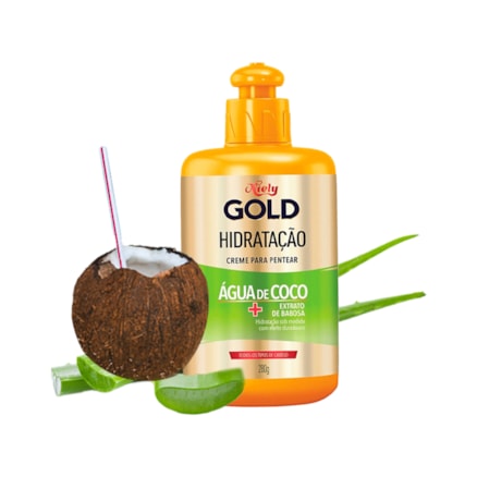 Creme De Pentear Niely Gold Água De Coco 280g