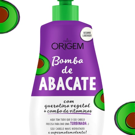 Creme De Pentear Origem Bomba De Abacate Queratina 250ml