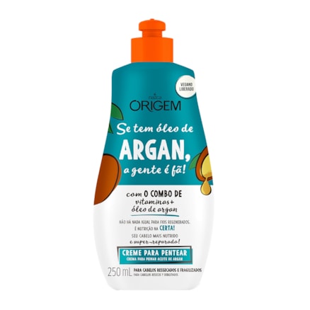 Creme De Pentear Origem Óleo De Argan Combo Vitaminas 250ml