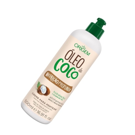 Creme De Pentear Origem Óleo De Coco Nutrição Profunda 500ml