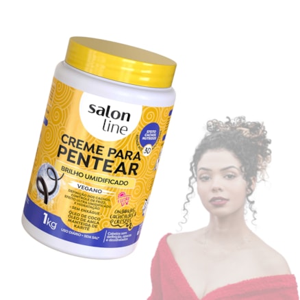 Creme De Pentear Salon Line Brilho Umidificado 1kg