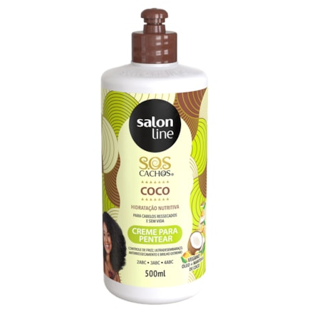 Creme De Pentear Salon Line Sos Cachos Óleo De Coco 500g