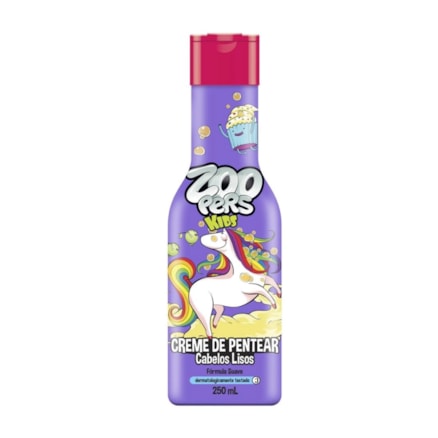 Creme De Pentear Zoopers Kids Cabelos Lisos Suave 250ml